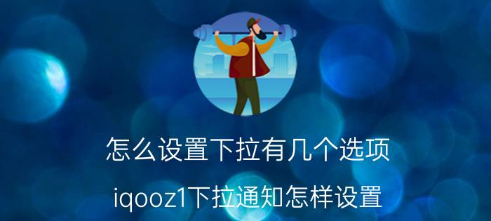 怎么设置下拉有几个选项 iqooz1下拉通知怎样设置？